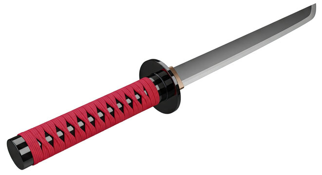 Katana with Red Wrapped Handle