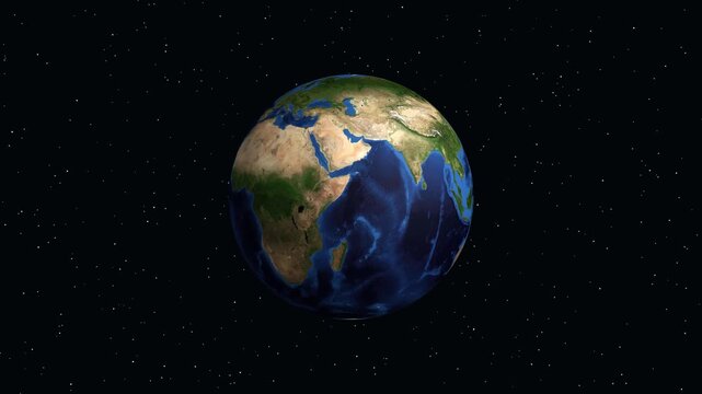 Digital Animation Zooming into Catamarca Argentina on Planet Earth Globe