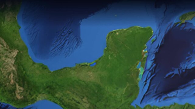 Animated Flight Path from Mexico City to Munich Across the Atlantic Ocean