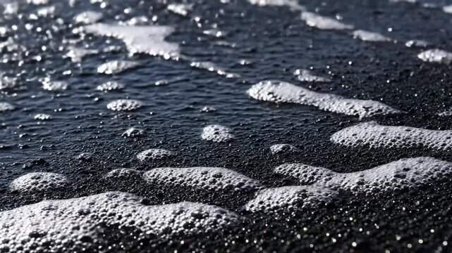 Close up of sea foam