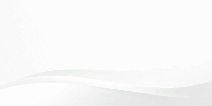 Abstract white background with smooth blue waves and futuristic gray lines creating a soft motion pattern for a professional business wallpaper design