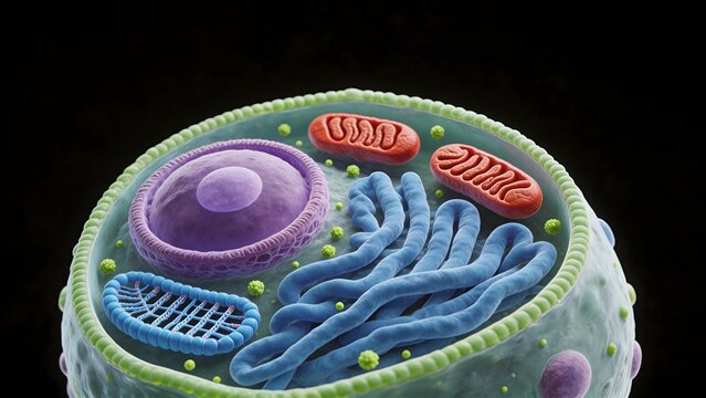Cellular structure with organelles