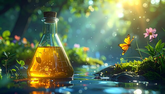Alchemy flask forest