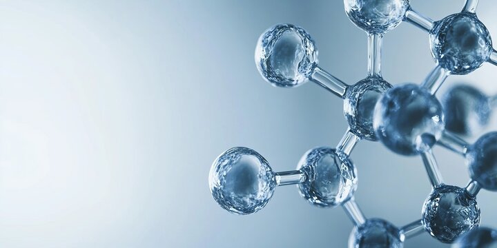 Abstract Digital Background with Molecular Structures and Health Data Visualization Concepts