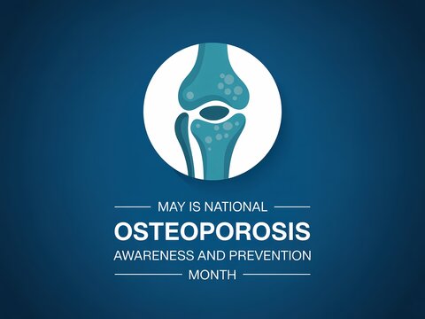 National osteoporosis awareness and prevention month illustration