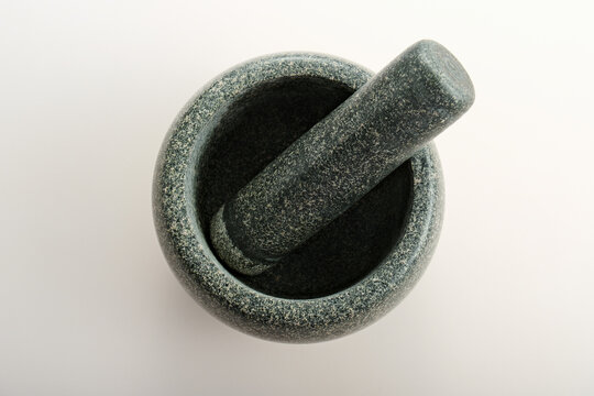 Chinese medicine mortar, made of bluestone texture, traditionally hand ground