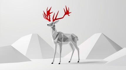Obraz premium deer in the snow