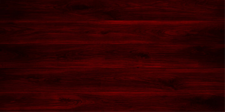 Vintage dark red grunge wood grain texture background with natural timber plank pattern and old rough hardwood surface material for wallpaper design