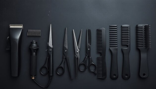 Professional Styling Instruments for Hair Care and Grooming Projects, Demonstrations, and Creative Visuals
