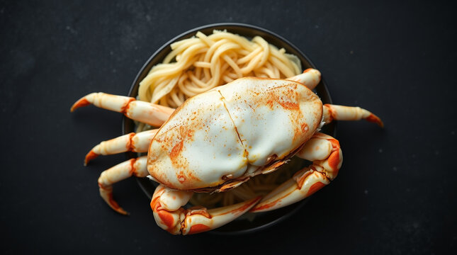 Salted Egg Yolk Crab with spagethi