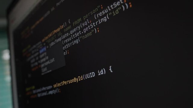 Screenshot of a programmer working on a program