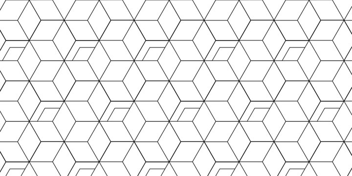 Futuristic hexagon pattern vector cube design. Cubic concept design abstract technology background.