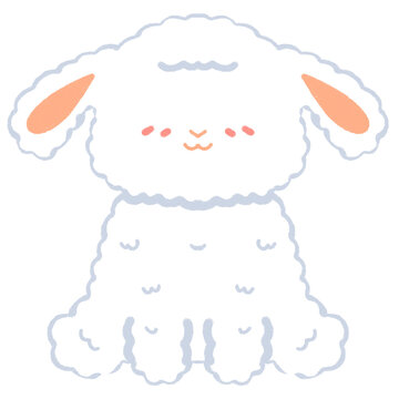 Cute Kawaii Sheep Illustration