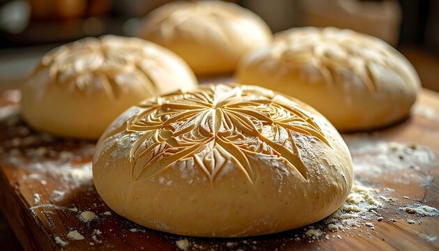 Baked bread rounds