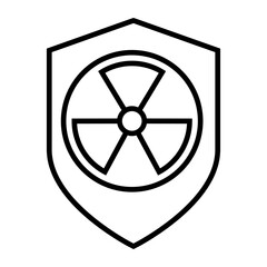 Fototapeta premium Radiation icon vector. Nuclear energy Illustration sign. Emitting symbol. Nuclear waste logo.