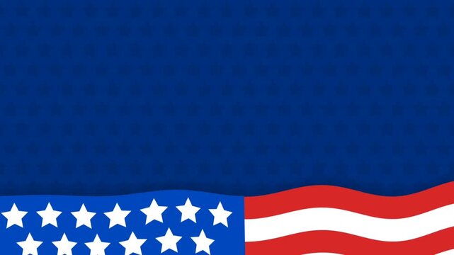 Dynamic United States of America Flag Waving Background Graphic