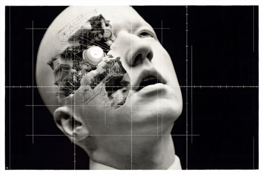 Futuristic conceptual art: human enhancement and cybernetic integration