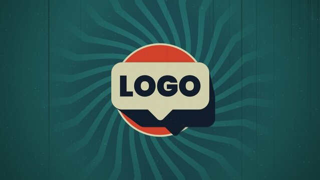 Vintage Icon Intro Circle Commercial Grunge Logo Reveal