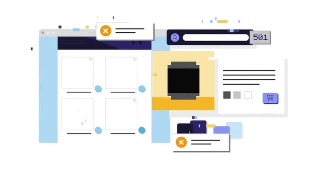 Website Interface Animation &ndash; UI Design and Digital Platform Concept