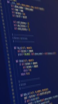 Programming code on screen representing AI-assisted development, modern software engineering and digital workflow. Close-up of code editor with syntax highlighting, illustrating tech innovation