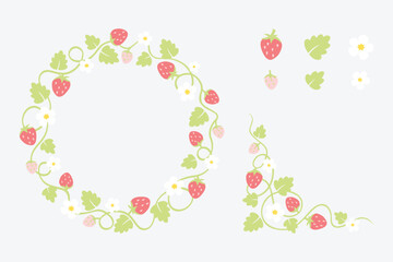Strawberry vine decoration - collection © niradj