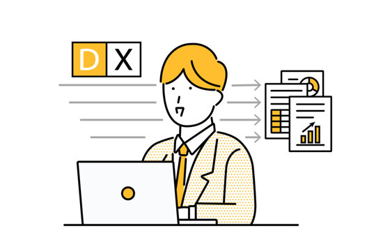 DX化をして仕事の効率化が進んだビジネスパーソン