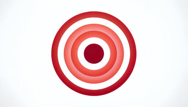 Target merah konsentris dengan lingkaran fokus di tengah