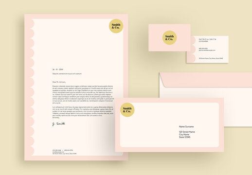 Stationery Set in Pastel Colors