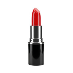 Obraz premium Vibrant red lipstick tube with glossy finish isolated on transparent background