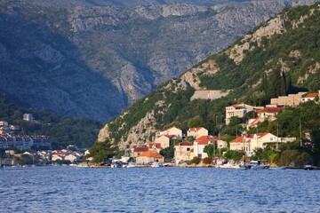 Fototapeta premium Sustjepan village near Dubrovnik, Croatia. Coastal inlet known as Rijeka Dubrovacka.