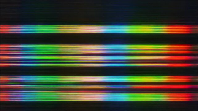 Multicolored horizontal lines abstract digital gli