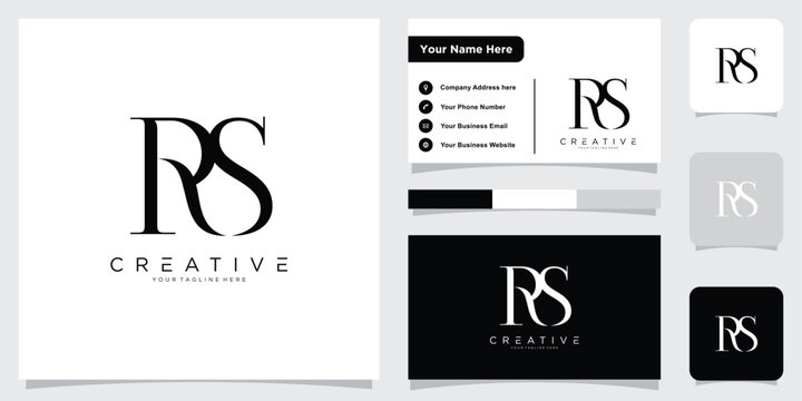 Initial letter RS or SR logo design vector illustration