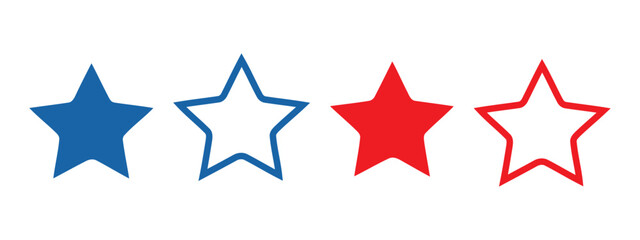 Obraz premium Product rating and customer feedback icons: Service satisfaction symbols and review star set.