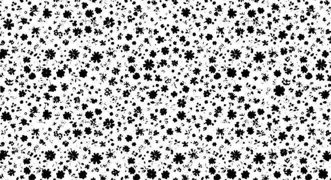 Bright tiny flower seamless pattern liberty style colorful girly floral ornament vector