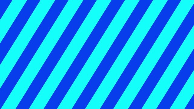 Seamless Loop Blue and Cyan Diagonal Stripes Background with Smooth