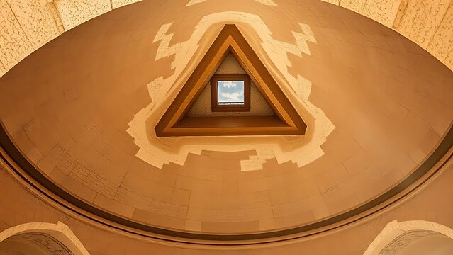 Architectural stone squinch supporting a historic dome, textured surface.