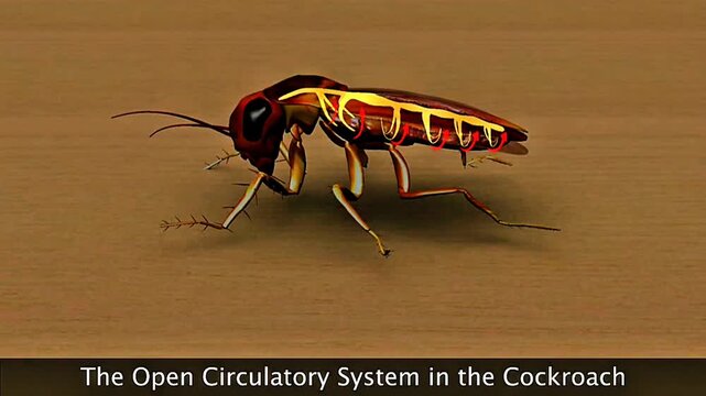 Open circulatory system in cockroach