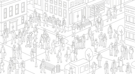 Obraz premium sketch of city