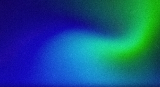 Abstract background with a smooth gradient transition from deep blue to vibrant green with a grainy texture