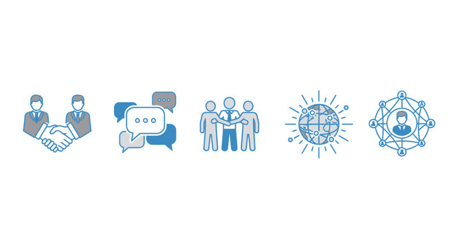 Business people teamwork global communication.