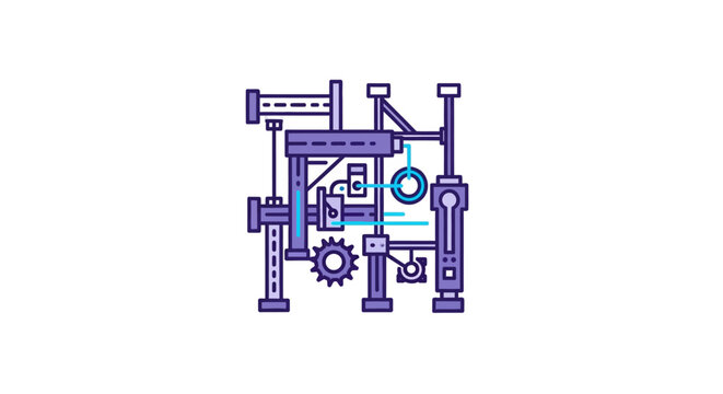 Industrial machine with blue accents.
