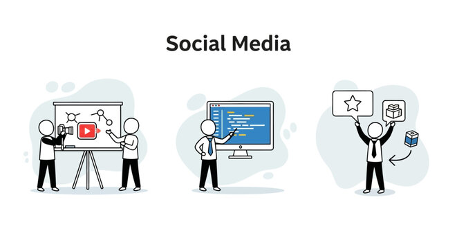 People creating social media content online.