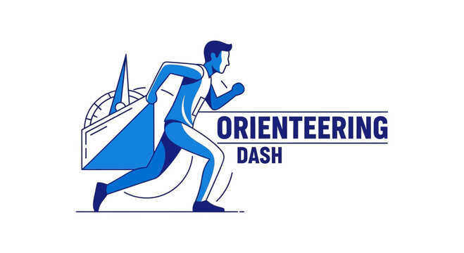 Energetic Athlete Displays Speed And Accuracy During The Thrilling Orienteering Dash Race Event