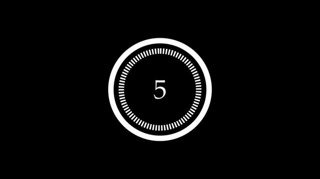 Circle countdown timer 10 seconds animation from 10 to 0 seconds, 10 Seconds countdown timer,10 seconds countdown timer animation, countdown video.4k video.