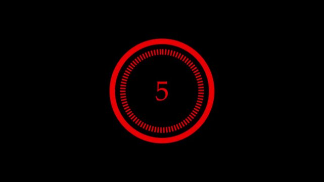 Circle countdown timer 10 seconds animation from 10 to 0 seconds, 10 Seconds countdown timer,10 seconds countdown timer animation, countdown video.4k video.