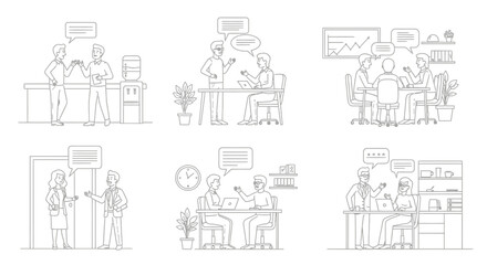 Obraz premium Business people working in office spaces.