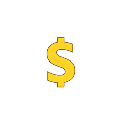 Obraz premium Bright yellow dollar sign symbol illustration Transparent Background png.