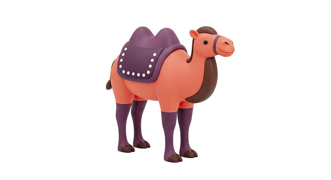 Cartoon Camel with Saddle