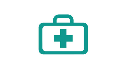 Fototapeta premium Green First Aid Medical Kit Box.