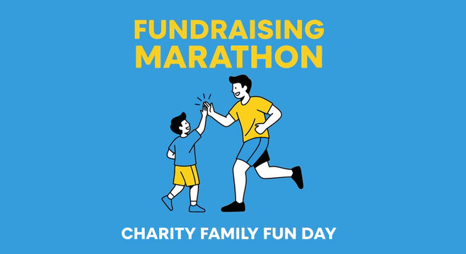 Father And Son Celebrate Fundraising Marathon Achievement, Together for Charity Event